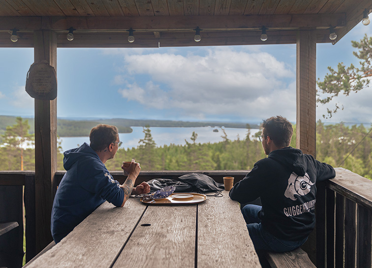 Café med vidunderlig utsikt 