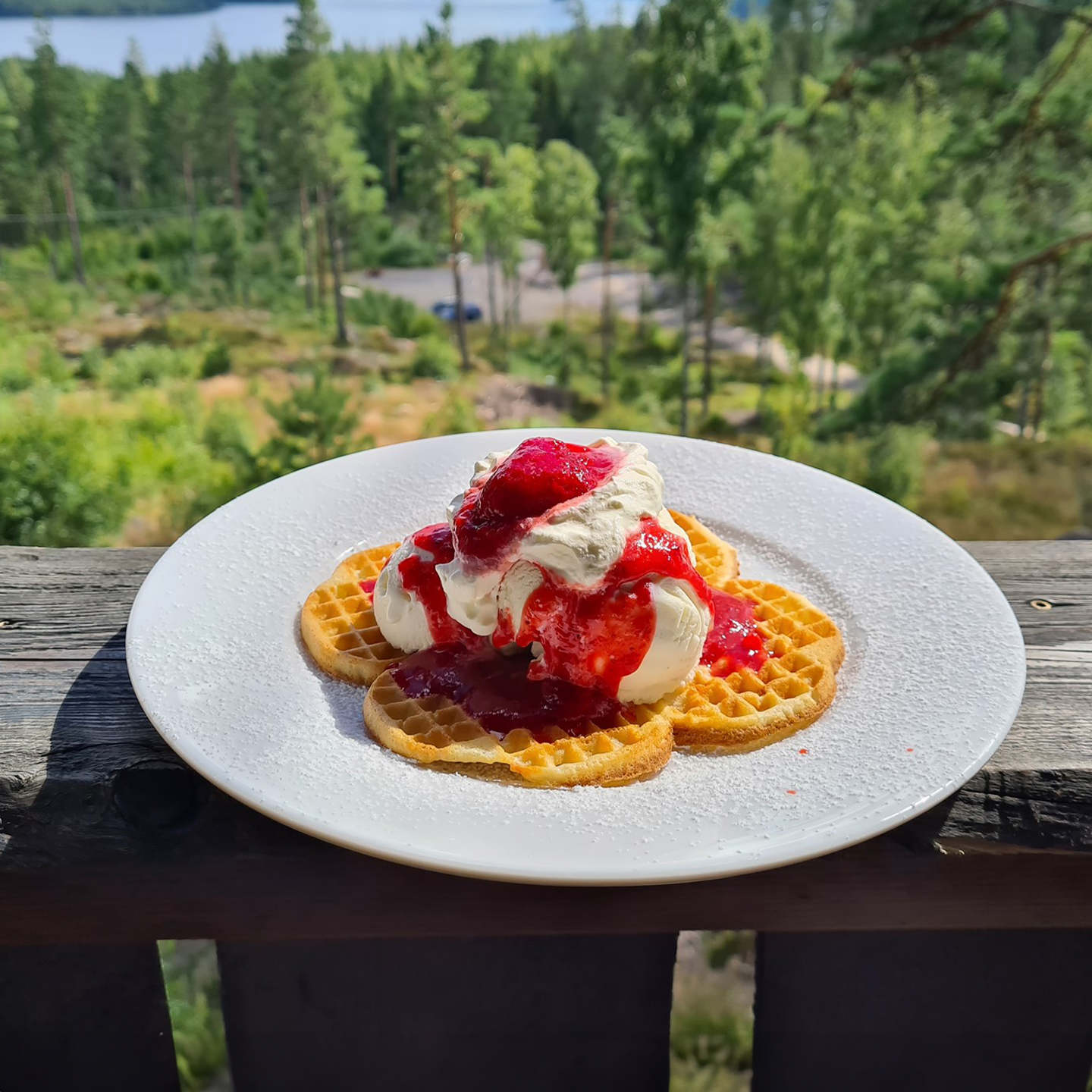 Café våffla med utsikt