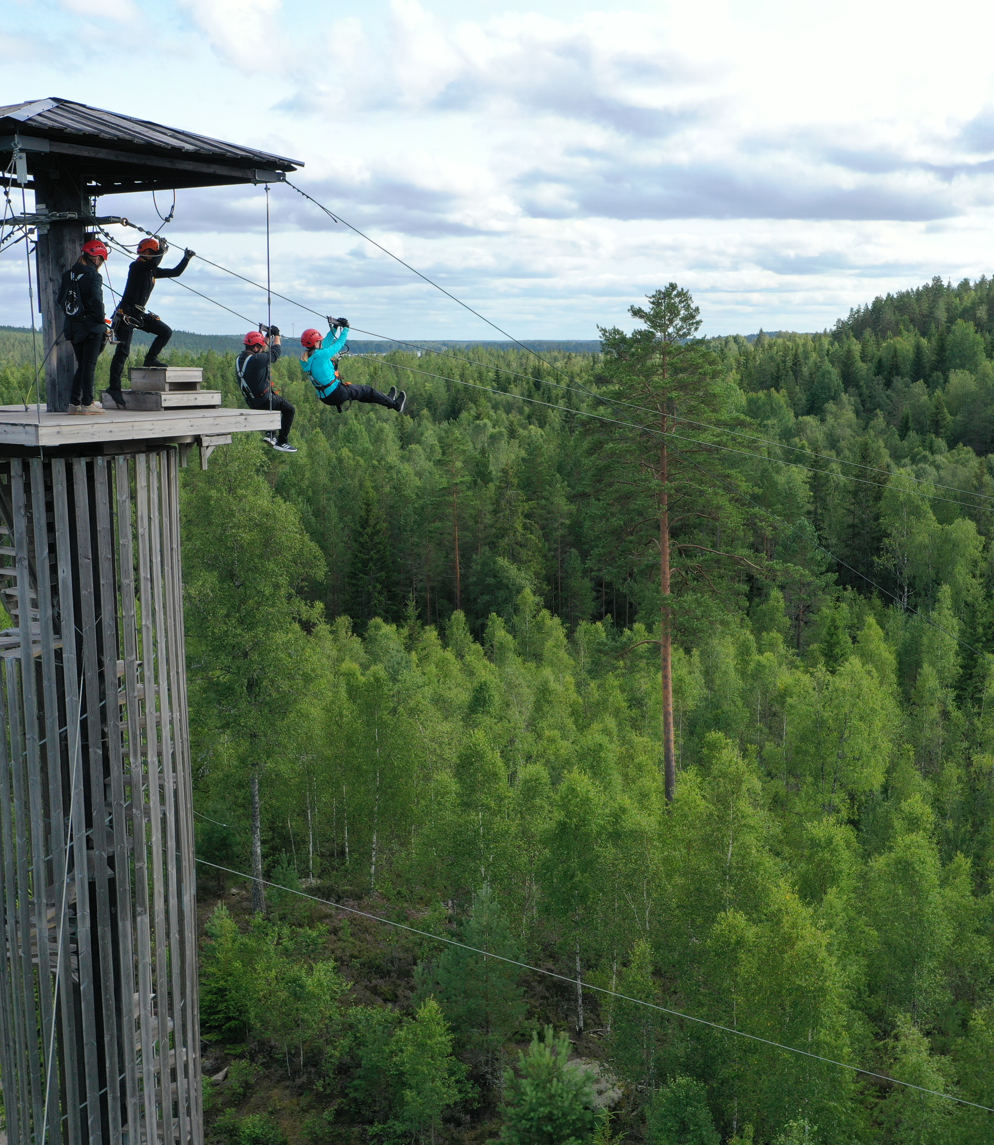 Zipline-guide med zippare