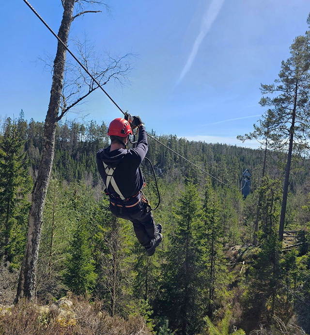 Zipline-guide med zippare